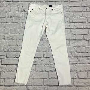 AG the legging ankle white jean